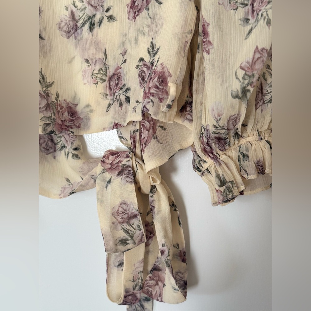 LoveShackFancy Domino Silk Top in Dream - Picture 9 of 10